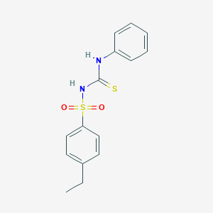 molecular formula C15H16N2O2S2 B2493503 4-ethyl-N-(phenylcarbamothioyl)benzenesulfonamide CAS No. 708290-75-9