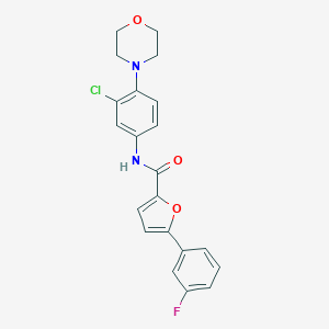 N-[3-chloro-4-(4-morpholinyl)phenyl]-5-(3-fluorophenyl)-2-furamide