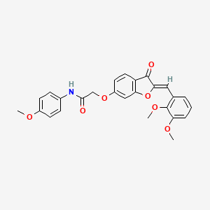 molecular formula C26H23NO7 B2493510 (Z)-2-((2-(2,3-dimethoxybenzylidene)-3-oxo-2,3-dihydrobenzofuran-6-yl)oxy)-N-(4-methoxyphenyl)acetamide CAS No. 900293-04-1