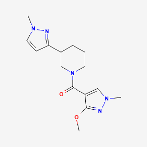 molecular formula C15H21N5O2 B2493515 (3-甲氧基-1-甲基-1H-吡唑-4-基)(3-(1-甲基-1H-吡唑-3-基)哌啶-1-基)甲酮 CAS No. 2034610-13-2