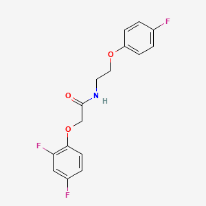 molecular formula C16H14F3NO3 B2493521 2-(2,4-difluorophenoxy)-N-(2-(4-fluorophenoxy)ethyl)acetamide CAS No. 1105227-67-5