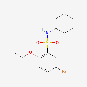 molecular formula C14H20BrNO3S B2493534 5-bromo-N-cyclohexyl-2-ethoxybenzenesulfonamide CAS No. 496014-68-7