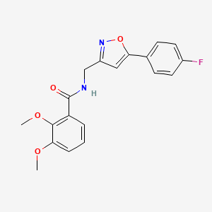 molecular formula C19H17FN2O4 B2493558 N-((5-(4-fluorophenyl)isoxazol-3-yl)methyl)-2,3-dimethoxybenzamide CAS No. 953010-05-4