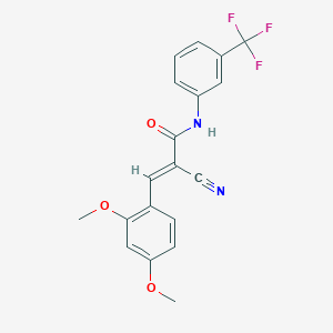 (2E)-2-cyano-3-(2,4-dimethoxyphenyl)-N-[3-(trifluoromethyl)phenyl]acrylamide