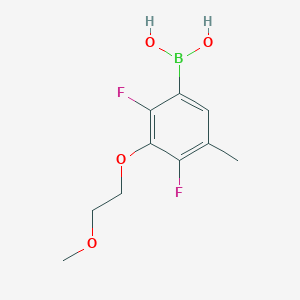 molecular formula C10H13BF2O4 B2493566 2,4-Difluoro-3-(2-methoxyethoxy)-5-methylphenylboronic acid CAS No. 2096341-45-4