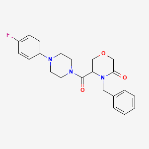 4-Benzyl-5-(4-(4-fluorophenyl)piperazine-1-carbonyl)morpholin-3-one