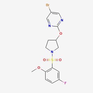 5-Bromo-2-{[1-(5-fluoro-2-methoxybenzenesulfonyl)pyrrolidin-3-yl]oxy}pyrimidine