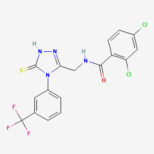 2,4-dichloro-N-((5-thioxo-4-(3-(trifluoromethyl)phenyl)-4,5-dihydro-1H-1,2,4-triazol-3-yl)methyl)benzamide