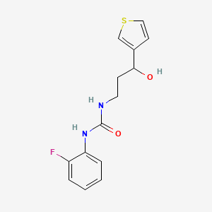 1-(2-Fluorophenyl)-3-(3-hydroxy-3-(thiophen-3-yl)propyl)urea