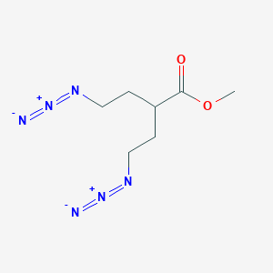 molecular formula C7H12N6O2 B2493585 Methyl 4-azido-2-(2-azidoethyl)butanoate CAS No. 2119574-76-2
