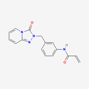 molecular formula C16H14N4O2 B2493592 N-[3-[(3-Oxo-[1,2,4]triazolo[4,3-a]pyridin-2-yl)methyl]phenyl]prop-2-enamide CAS No. 2305359-26-4
