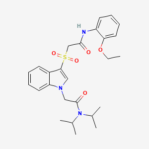 2-(3-((2-((2-ethoxyphenyl)amino)-2-oxoethyl)sulfonyl)-1H-indol-1-yl)-N,N-diisopropylacetamide