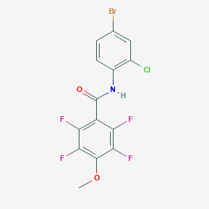 molecular formula C14H7BrClF4NO2 B249361 N-(4-bromo-2-chlorophenyl)-2,3,5,6-tetrafluoro-4-methoxybenzamide 