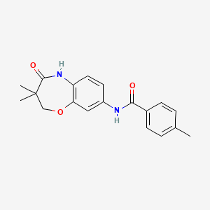 N-(3,3-dimethyl-4-oxo-2,3,4,5-tetrahydrobenzo[b][1,4]oxazepin-8-yl)-4-methylbenzamide