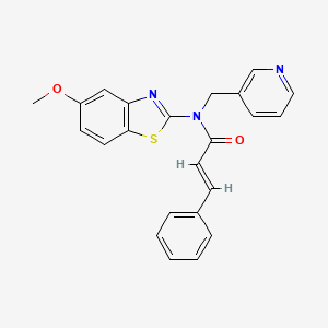molecular formula C23H19N3O2S B2493614 N-(5-甲氧基苯并[d]噻唑-2-基)-N-(吡啶-3-基甲基)肉桂酰胺 CAS No. 895412-33-6