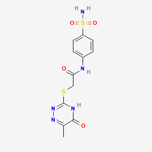2-((6-methyl-5-oxo-4,5-dihydro-1,2,4-triazin-3-yl)thio)-N-(4-sulfamoylphenyl)acetamide