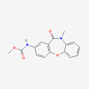 molecular formula C16H14N2O4 B2493624 Methyl (10-methyl-11-oxo-10,11-dihydrodibenzo[b,f][1,4]oxazepin-2-yl)carbamate CAS No. 922028-90-8