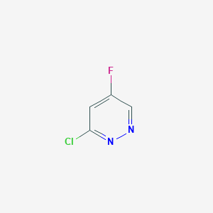 molecular formula C4H2ClFN2 B2493625 3-氯-5-氟吡啶嗪 CAS No. 2411299-89-1