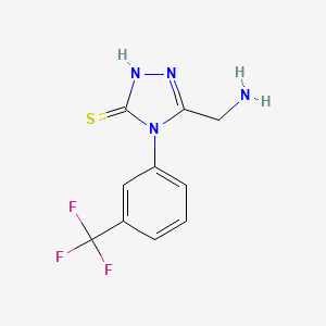 molecular formula C10H9F3N4S B2493630 5-(氨基甲基)-4-(3-(三氟甲基)苯基)-4H-1,2,4-三唑-3-硫醇 CAS No. 865546-31-2