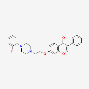 molecular formula C27H25FN2O3 B2493633 7-(2-(4-(2-fluorophenyl)piperazin-1-yl)ethoxy)-3-phenyl-4H-chromen-4-one CAS No. 903205-81-2