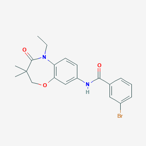 3-bromo-N-(5-ethyl-3,3-dimethyl-4-oxo-2,3,4,5-tetrahydrobenzo[b][1,4]oxazepin-8-yl)benzamide