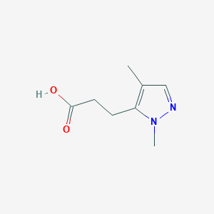 molecular formula C8H12N2O2 B2493648 3-(2,4-Dimethylpyrazol-3-yl)propanoic acid CAS No. 1535287-37-6