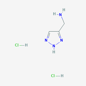 molecular formula C3H8Cl2N4 B2493649 (1H-1,2,3-triazol-4-yl)methanamine dihydrochloride CAS No. 2344685-81-8