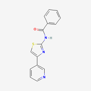 molecular formula C15H11N3OS B2493680 N-(4-(pyridin-3-yl)thiazol-2-yl)benzamide CAS No. 477544-83-5