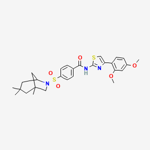 N-(4-(2,4-dimethoxyphenyl)thiazol-2-yl)-4-((1,3,3-trimethyl-6-azabicyclo[3.2.1]octan-6-yl)sulfonyl)benzamide