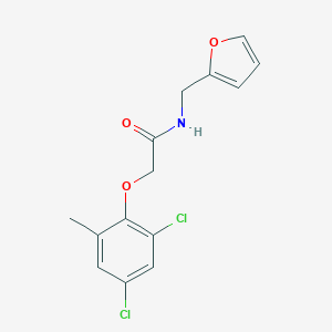 molecular formula C14H13Cl2NO3 B249371 2-(2,4-dichloro-6-methylphenoxy)-N-(2-furylmethyl)acetamide 
