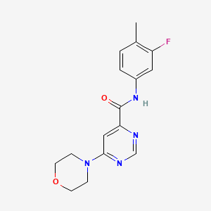molecular formula C16H17FN4O2 B2493714 N-(3-fluoro-4-methylphenyl)-6-morpholinopyrimidine-4-carboxamide CAS No. 1903166-68-6