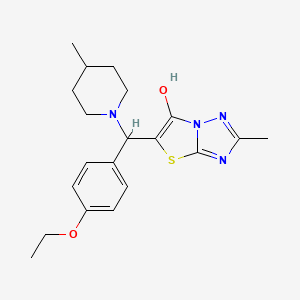 molecular formula C20H26N4O2S B2493716 5-((4-Ethoxyphenyl)(4-methylpiperidin-1-yl)methyl)-2-methylthiazolo[3,2-b][1,2,4]triazol-6-ol CAS No. 869342-92-7