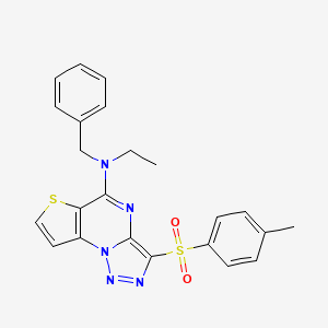 N-benzyl-N-ethyl-3-tosylthieno[2,3-e][1,2,3]triazolo[1,5-a]pyrimidin-5-amine