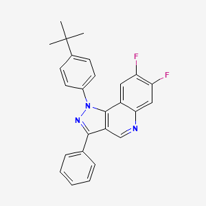 molecular formula C26H21F2N3 B2493719 1-(4-tert-butylphenyl)-7,8-difluoro-3-phenyl-1H-pyrazolo[4,3-c]quinoline CAS No. 901248-24-6