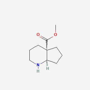 molecular formula C10H17NO2 B2493724 Methyl (4aS,7aR)-1,2,3,4,5,6,7,7a-octahydrocyclopenta[b]pyridine-4a-carboxylate CAS No. 2243508-75-8