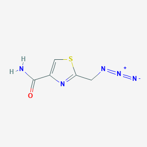 molecular formula C5H5N5OS B2493725 2-(Azidomethyl)-1,3-thiazole-4-carboxamide CAS No. 1955553-85-1