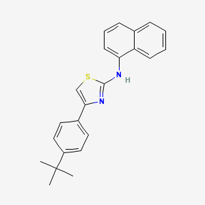 molecular formula C23H22N2S B2493740 (4-(4-(叔丁基)苯基)(2,5-噻唑基))-1-萘胺 CAS No. 1619-51-8