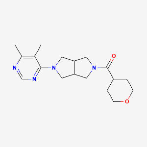 molecular formula C18H26N4O2 B2493745 4,5-Dimethyl-6-[5-(oxan-4-carbonyl)-octahydropyrrolo[3,4-c]pyrrol-2-yl]pyrimidin CAS No. 2201871-53-4