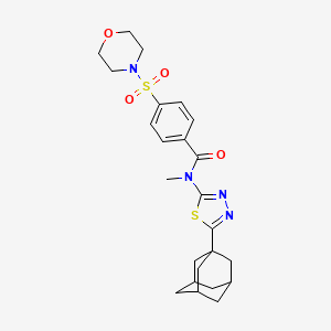 molecular formula C24H30N4O4S2 B2493761 N-[5-(1-adamantyl)-1,3,4-thiadiazol-2-yl]-N-methyl-4-morpholin-4-ylsulfonylbenzamide CAS No. 392321-37-8