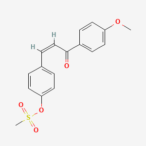 molecular formula C17H16O5S B2493763 4-[(Z)-3-(4-methoxyphenyl)-3-oxo-1-propenyl]phenyl methanesulfonate CAS No. 331461-41-7