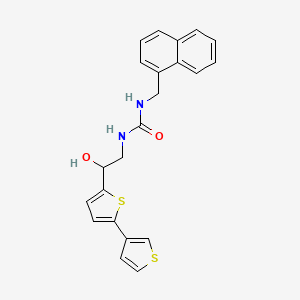 molecular formula C22H20N2O2S2 B2493767 3-(2-{[2,3'-Bithiophene]-5-yl}-2-hydroxyethyl)-1-[(naphthalen-1-yl)methyl]urea CAS No. 2319850-33-2