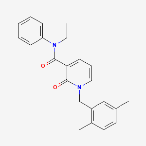 molecular formula C23H24N2O2 B2493768 1-(2,5-dimethylbenzyl)-N-ethyl-2-oxo-N-phenyl-1,2-dihydropyridine-3-carboxamide CAS No. 946253-77-6