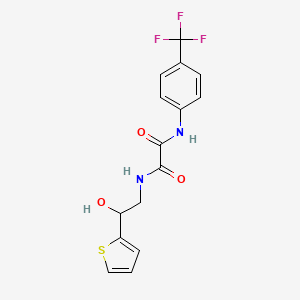 molecular formula C15H13F3N2O3S B2493778 N1-(2-羟基-2-(噻吩-2-基)乙基)-N2-(4-(三氟甲基)苯基)草酰胺 CAS No. 1351642-46-0