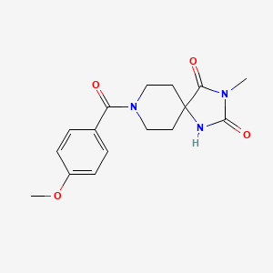 molecular formula C16H19N3O4 B2493779 8-(4-甲氧基苯甲酰)-3-甲基-1,3,8-三氮杂螺[4.5]癸烷-2,4-二酮 CAS No. 941970-64-5