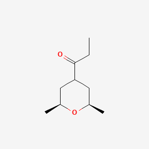 molecular formula C10H18O2 B2493788 1-[(2R,4r,6S)-2,6-dimethyloxan-4-yl]propan-1-one, cis CAS No. 2137028-98-7