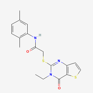 N-(2,5-dimethylphenyl)-2-({3-ethyl-4-oxo-3H,4H-thieno[3,2-d]pyrimidin-2-yl}sulfanyl)acetamide