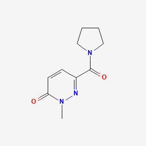 molecular formula C10H13N3O2 B2493795 2-methyl-6-(pyrrolidine-1-carbonyl)pyridazin-3(2H)-one CAS No. 1049523-74-1