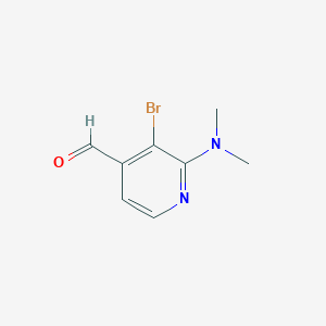 molecular formula C8H9BrN2O B2493796 3-Bromo-2-(dimethylamino)pyridine-4-carbaldehyde CAS No. 1289040-20-5