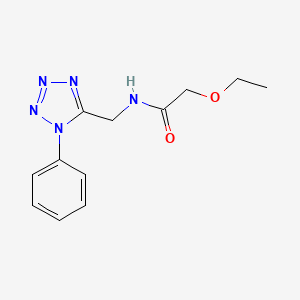 molecular formula C12H15N5O2 B2493805 2-ethoxy-N-((1-phenyl-1H-tetrazol-5-yl)methyl)acetamide CAS No. 921166-46-3