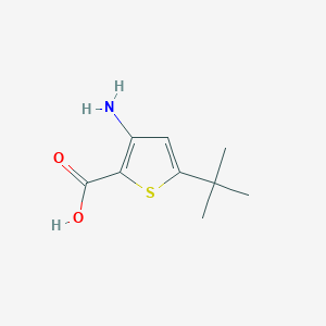 molecular formula C9H13NO2S B2493811 3-氨基-5-叔丁基噻吩-2-羧酸 CAS No. 746671-67-0